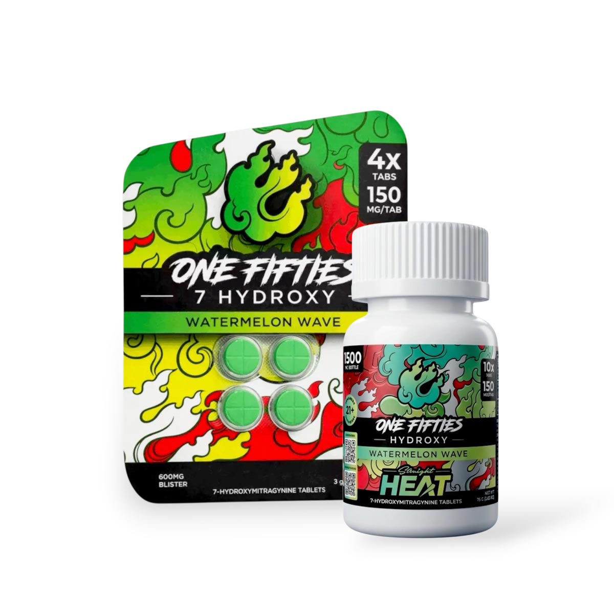 Straight Heat 7-Hydroxy Chewable Tablet Watermelon 150mg