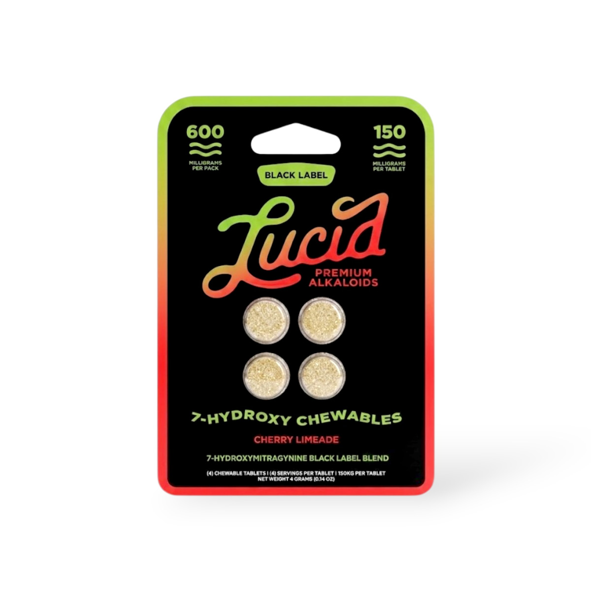 Lucid Black Label 7-Hydroxymitragynine Cherry Limeade Chewable Tablet 150mg