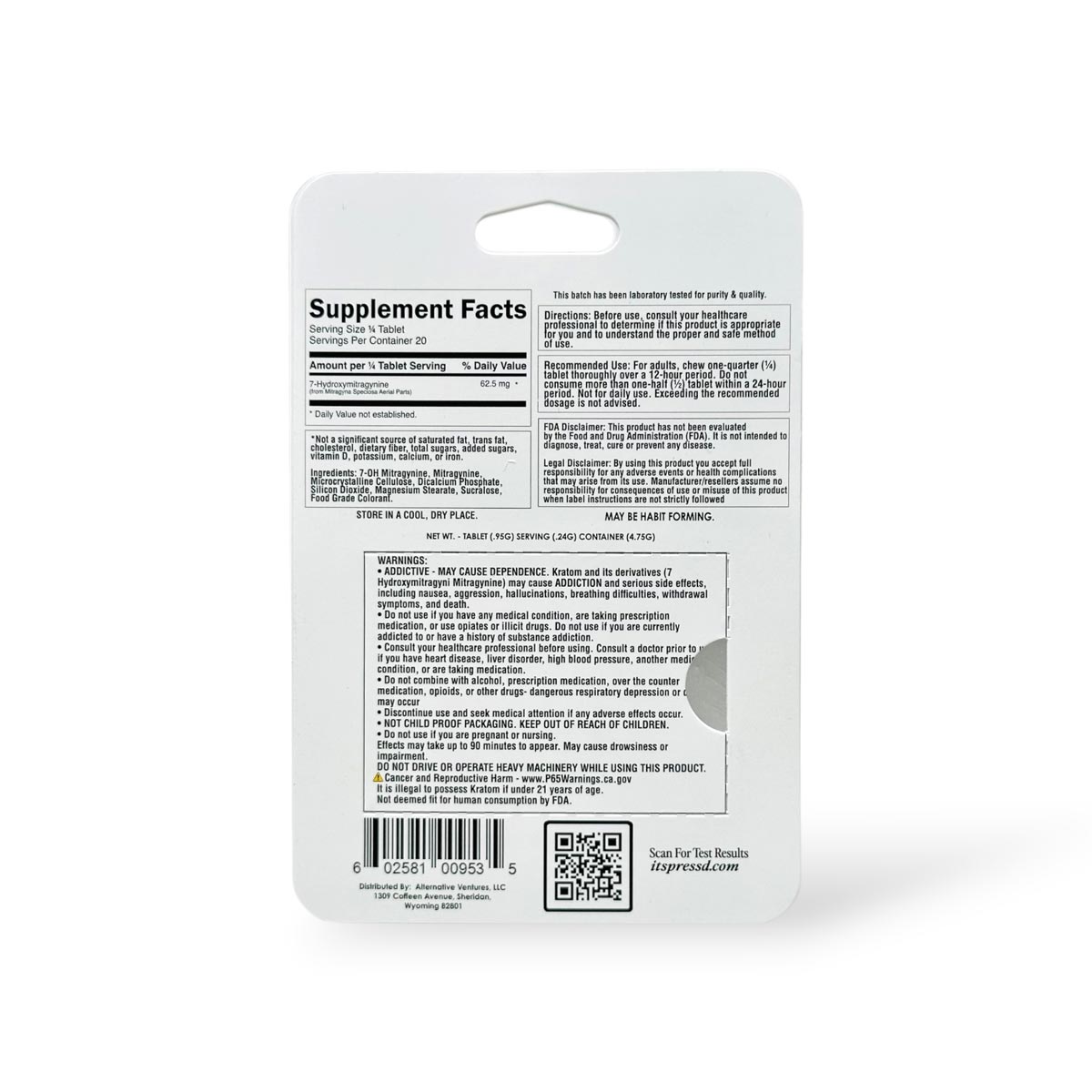 Press'D Max 7-Hydroxymitragynine Tropical Blast Tablet 250mg