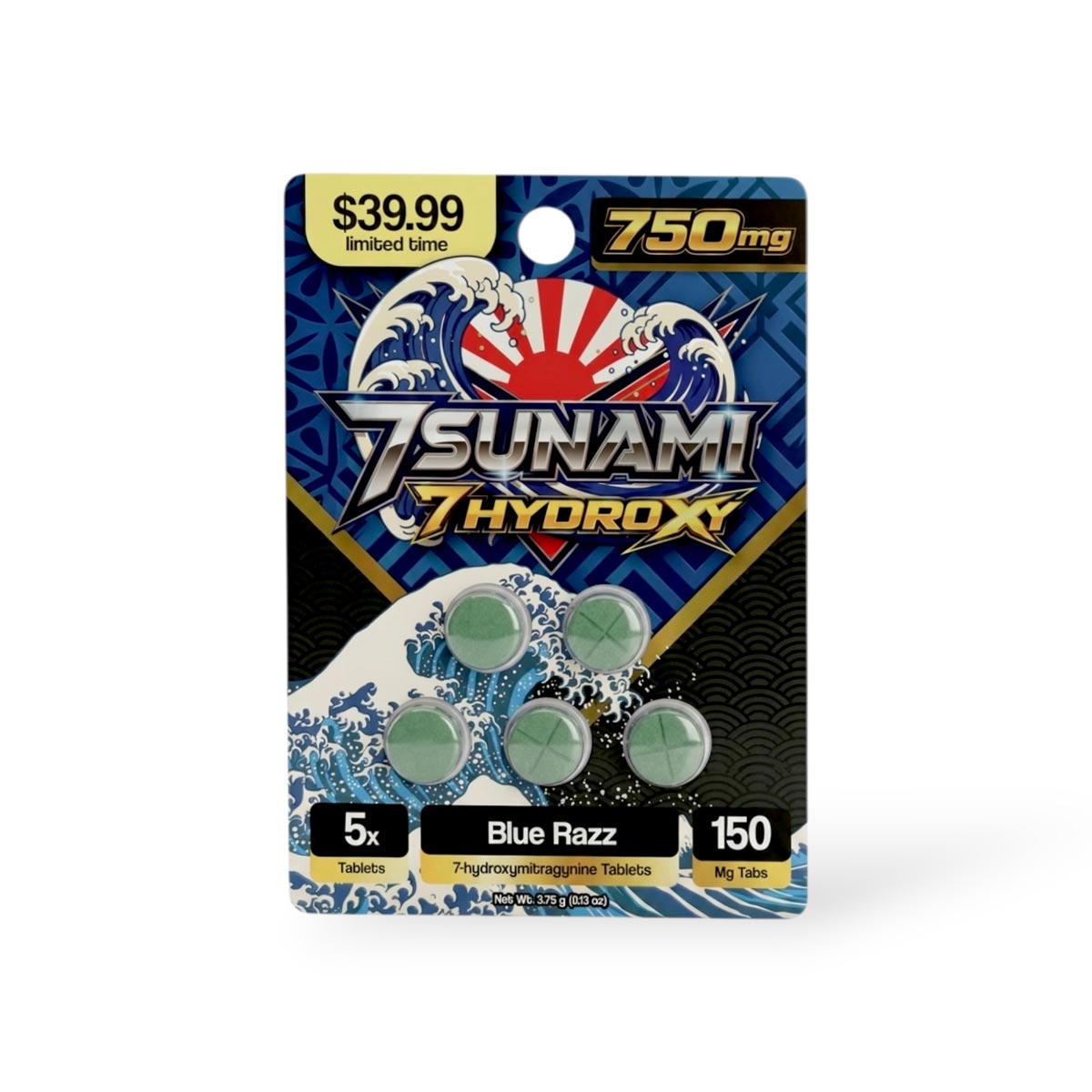 Tsunami 7-Hydroxy 150mg Chewable Tablets – Blue Razz