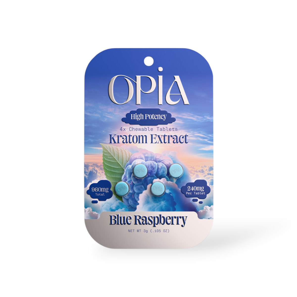 Opia Kratom Extract Blue Raspberry Tablet 240mg