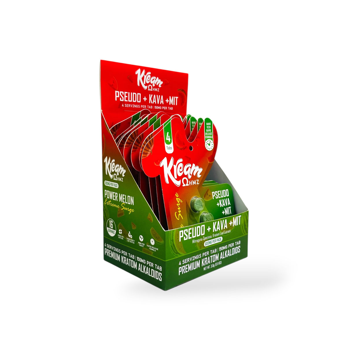 Kream Ohmz Pseudo + Kava + MIT Power Melon Chewable Tablets 150mg