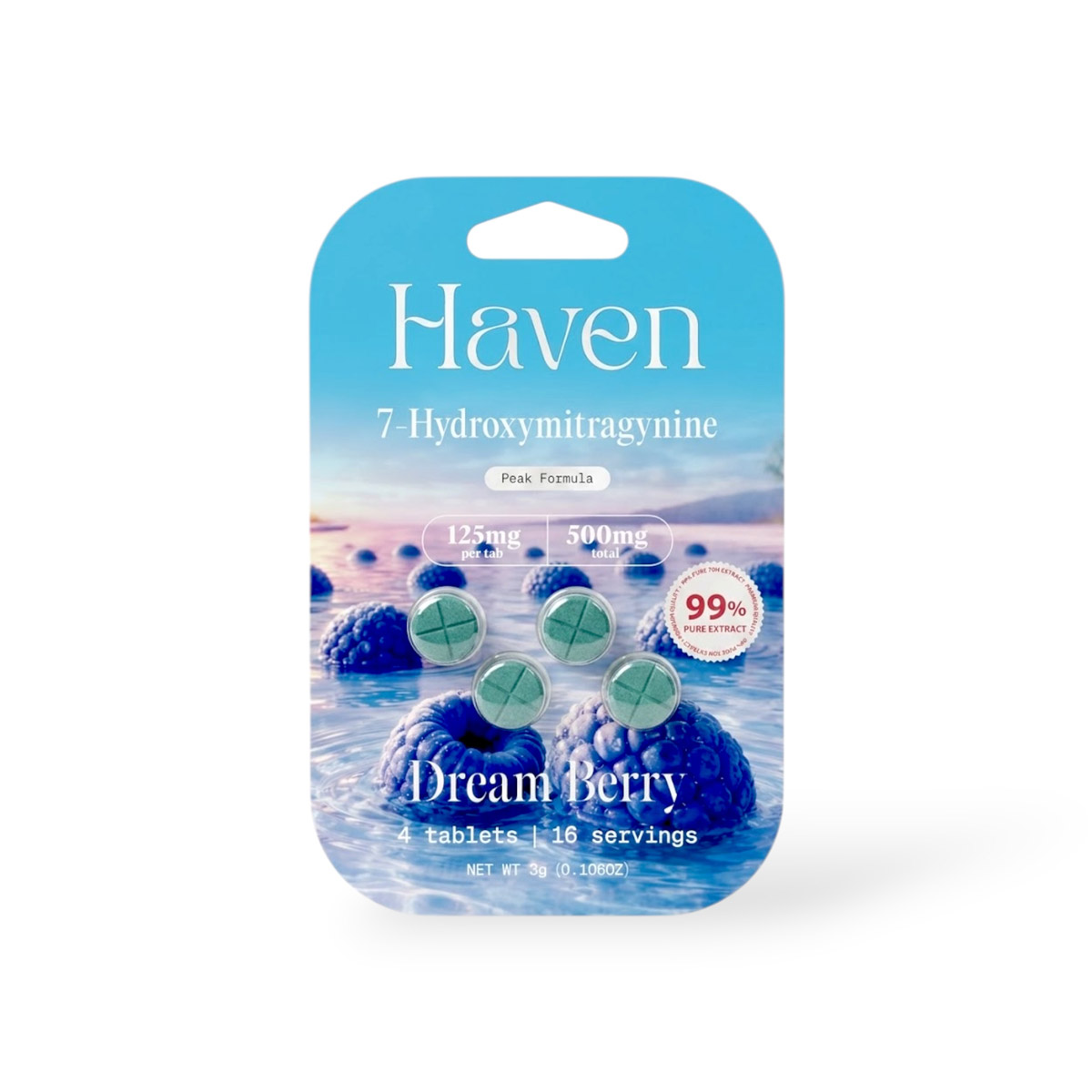 Haven Dream Berry 7-Hydroxy Chewable Tablets 125mg