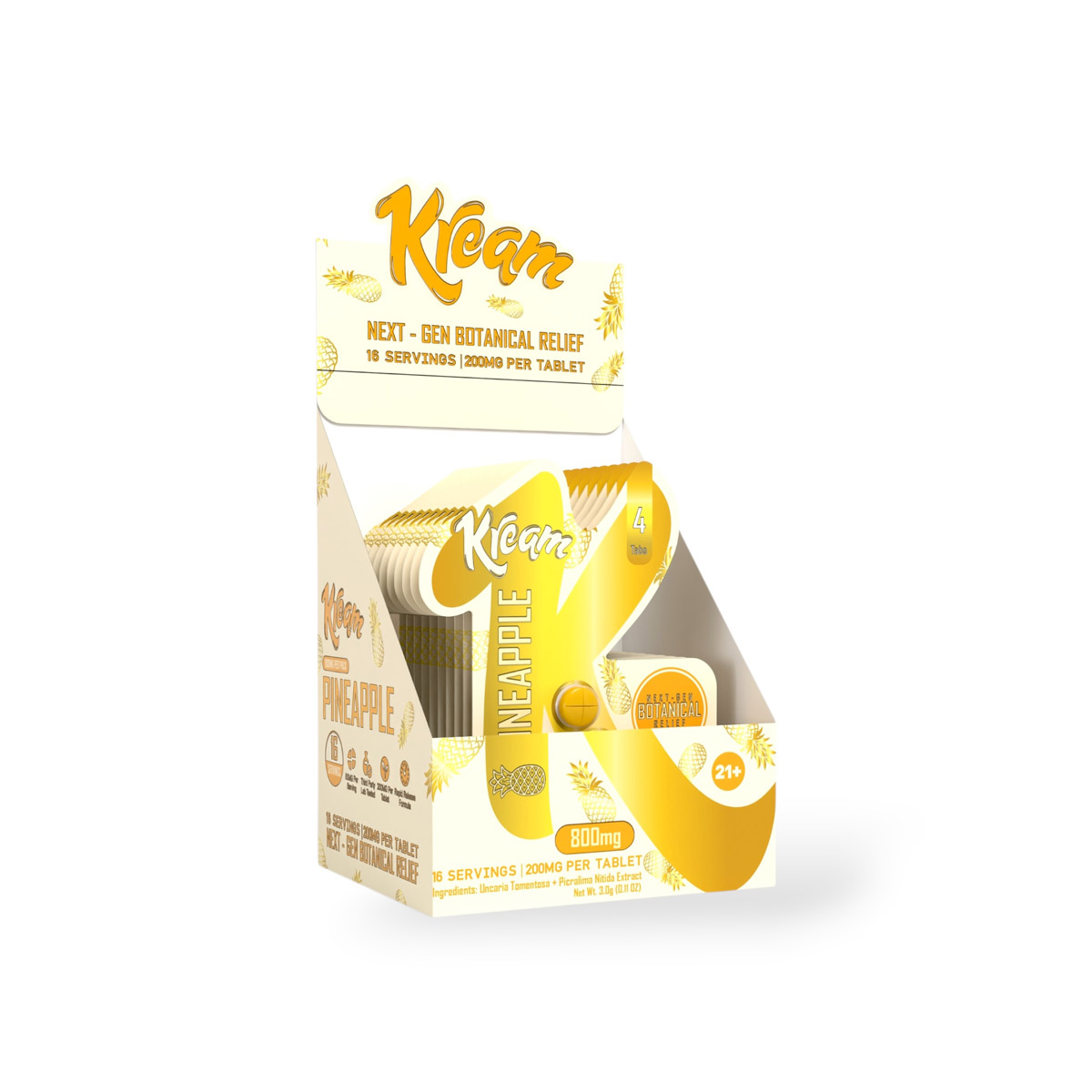 Kream Next Gen Pineapple Botanical Relief Chewable Tablets 200mg