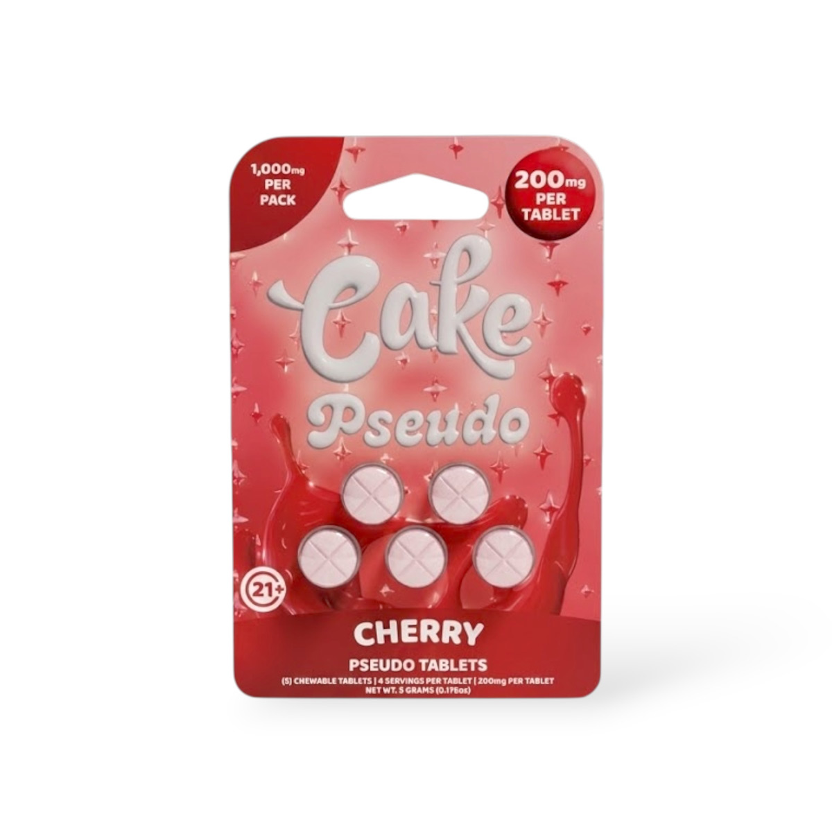 Cake Pseudo Chewable Tablets Cherry 200mg