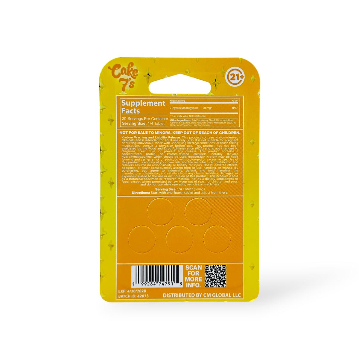 Cake 7's 7-Hydroxy Chewable Tablets Pineapple 200mg