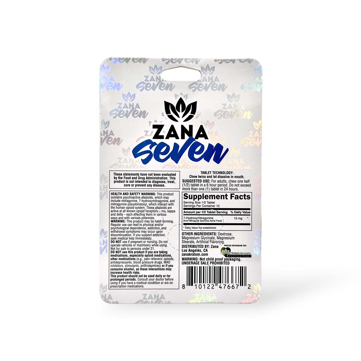 サナ（〜4/25) Zana Seven 7-Hydroxymitragynine Tablets 30mg