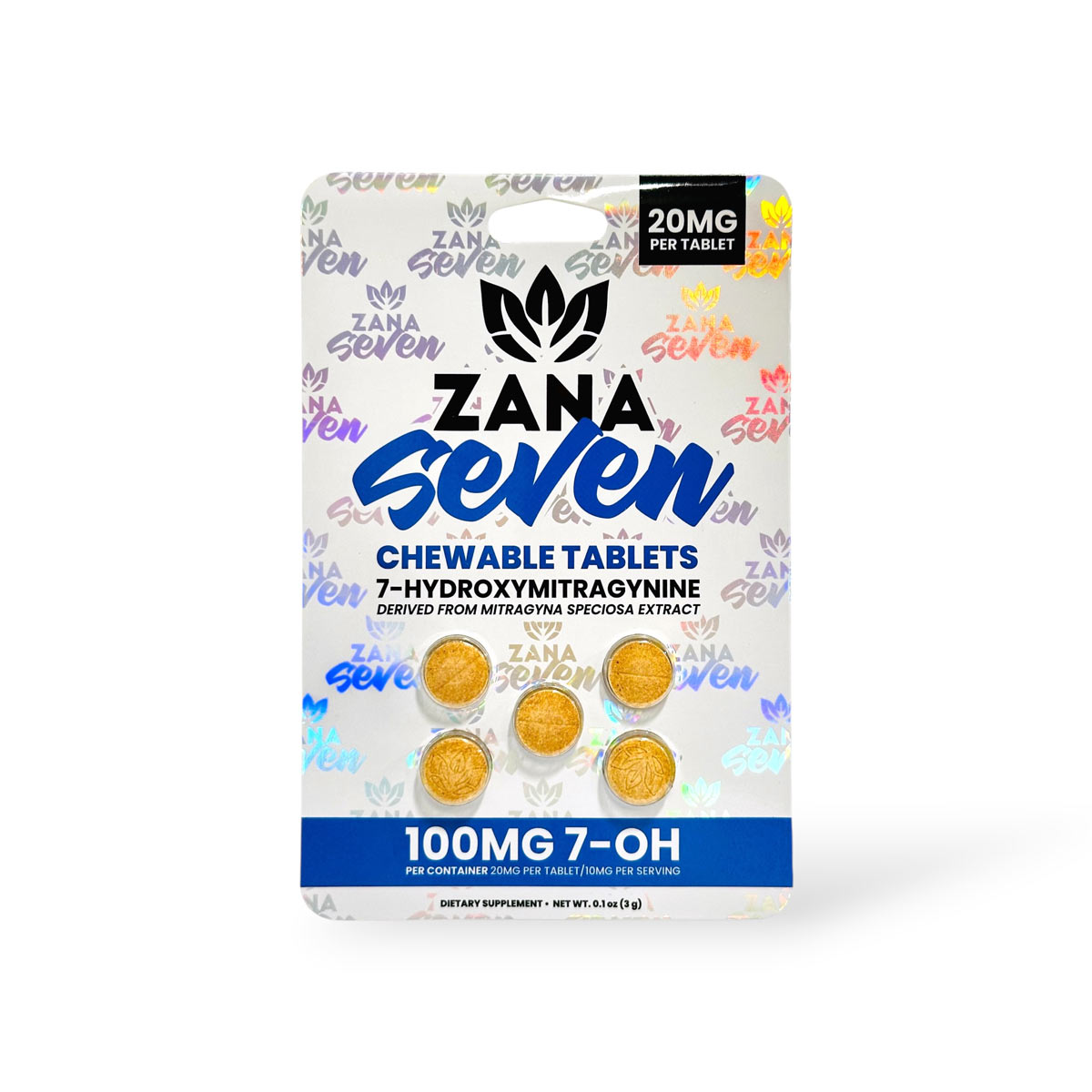 Zana Seven 7-Hydroxymitragynine Tablets 20mg