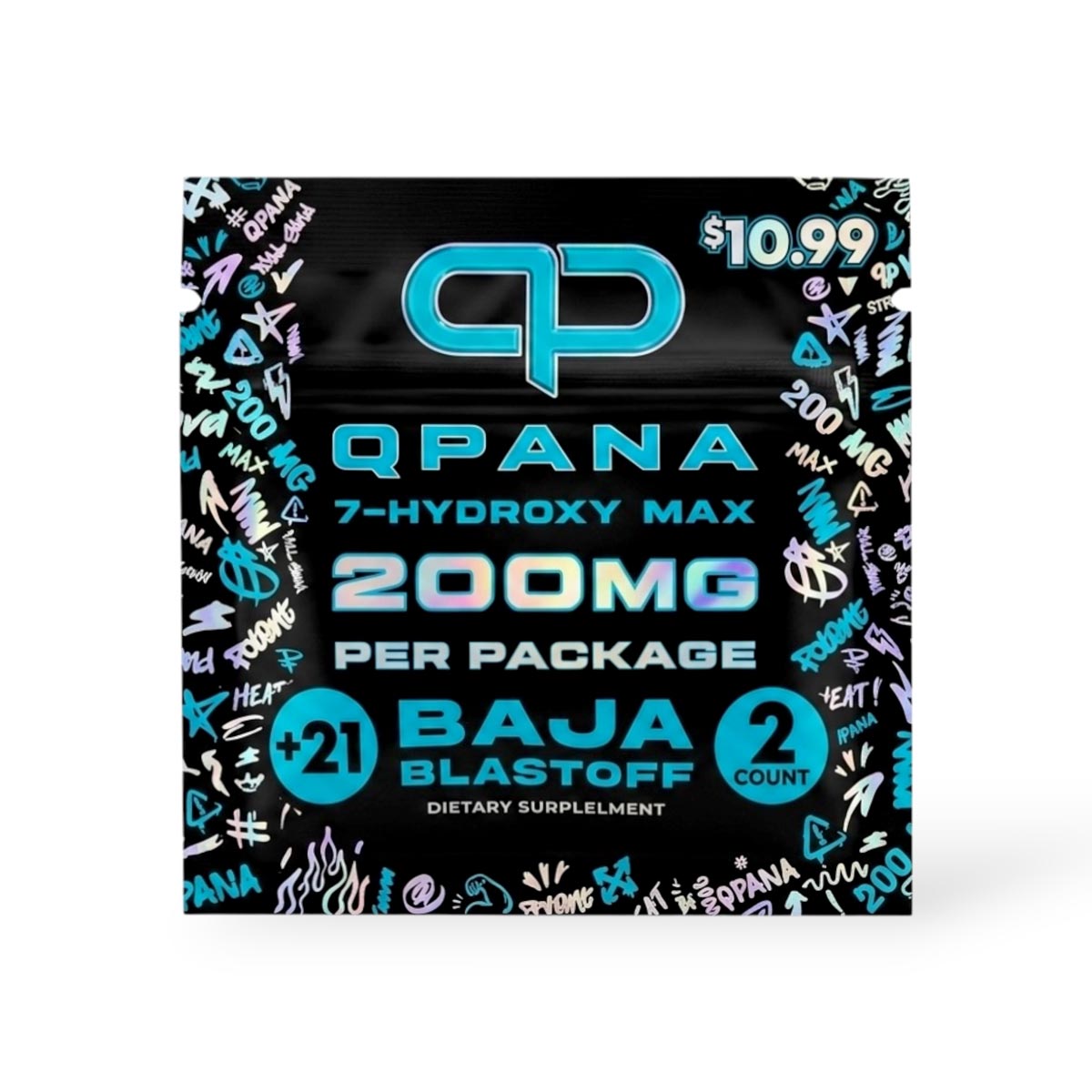 QPana 7- Hydroxy Max Chewable Tablets Baja Blastoff 100mg