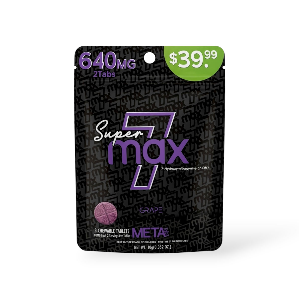 7 Super Max Grape 7-Hydroxymitragynine Tablet 80mg
