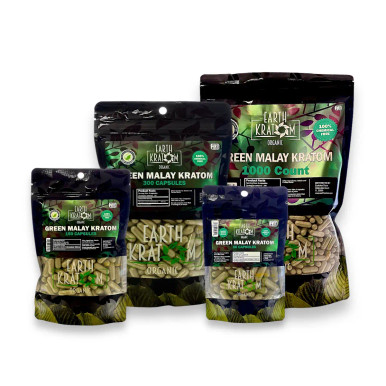 エバーグリーン　ヤッケ Earth_Kratom_Green_Malay_Capsu