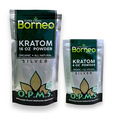 OPMS Silver Super Green Borneo Kratom Powder