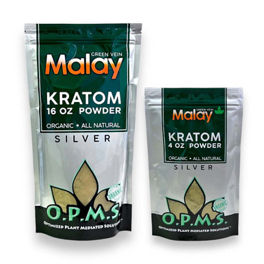 OPMS Silver Malay Kratom Powder Green Vein