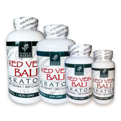 Whole Herbs Red Bali Kratom Capsules