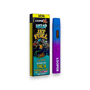 Looper XL Live Resin Disposable Vape Jet Fuel 3g  Potent & Bold