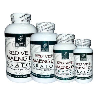Whole Herbs Kratom Capsules Red Maeng Da