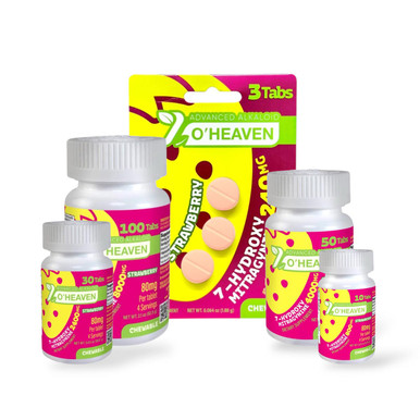 ★ABC陵央商品★80枚★消毒済★ 7 O'Heaven 7-OH Strawberry Chewable Tablets 80mg