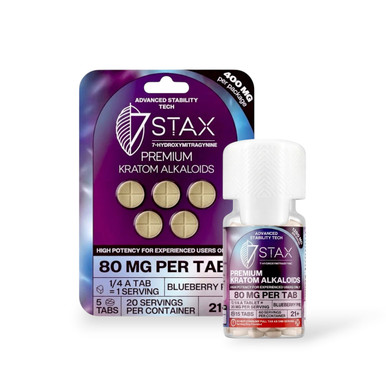 7 Stax 7 Hydroxymitragynine Tablets Blueberry Pie 80mg