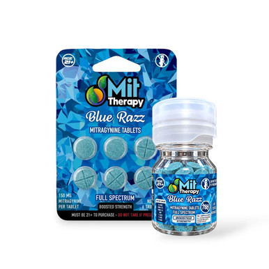 Mit Therapy Mitragynine Chewable Tablets Blue Razz 150mg