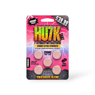 Hu7k 7- Hydroxymitragynine Chewable Tablets Pink Burst 200mg
