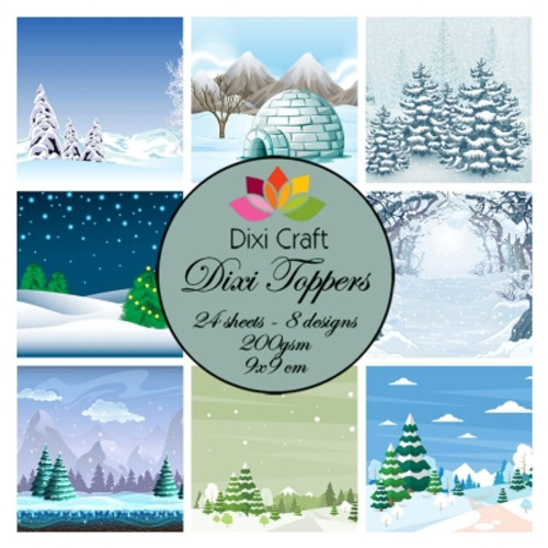 Pynt Toppers blue winter landscape 0271