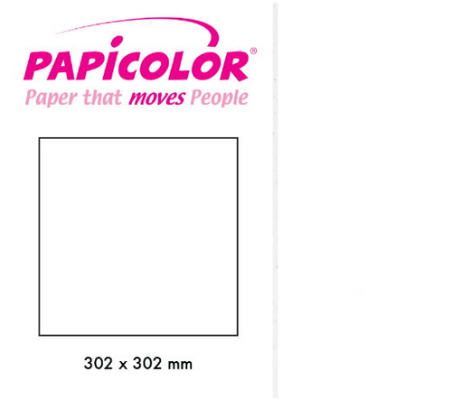 Papircolor pakke med 10 ark HVIT