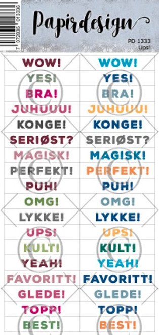 Klistremerker PD 1333 Ups!