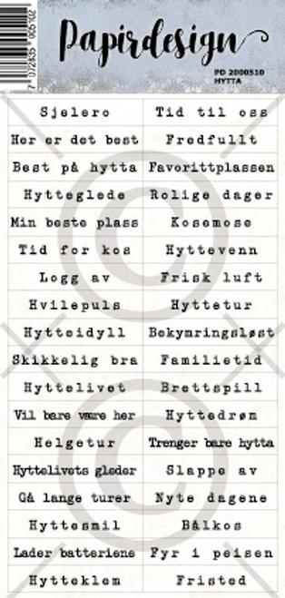Klistremerker PD 2000510 Hytta hvit