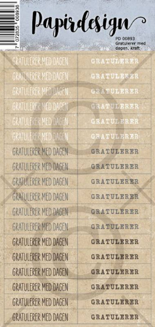 Klistremerker PD 00893 Gratulerer med dagen, kraft