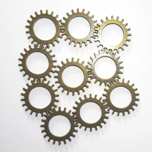 Pynt Gear Wheel Messing 10 stk NB 03