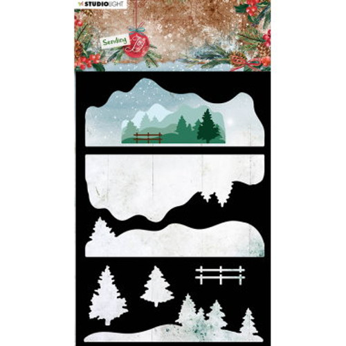 Stencil SL-33 Winter Landscape