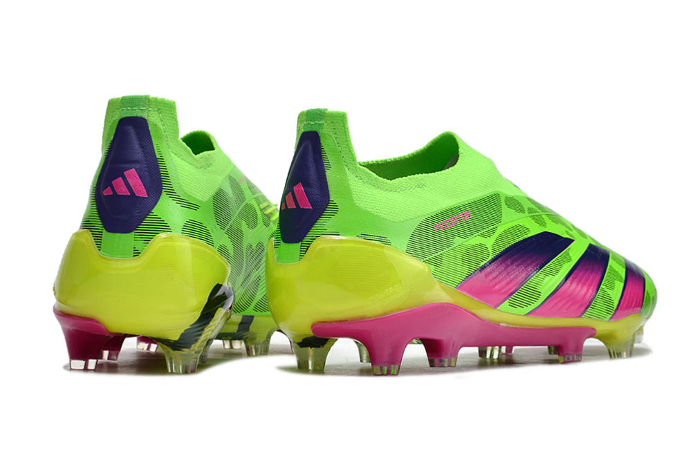 adidas Predator Elite FG Laceless- Green/Pink/Yellow