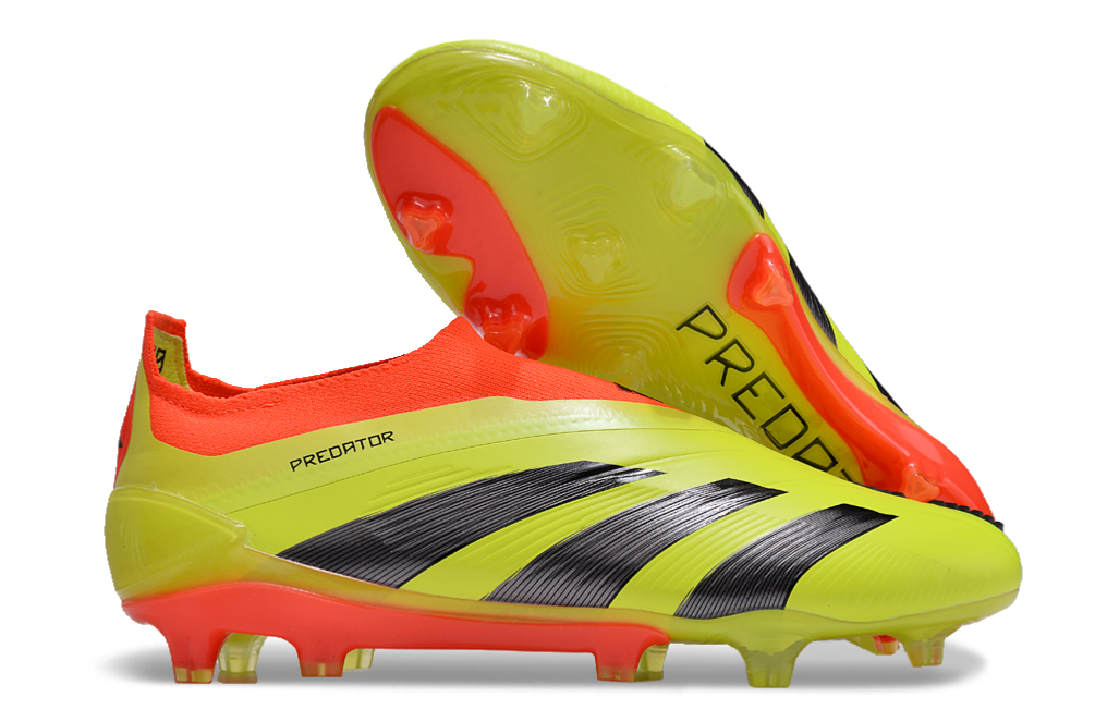 adidas Predator Elite FG Laceless - Yellow/Solar Red