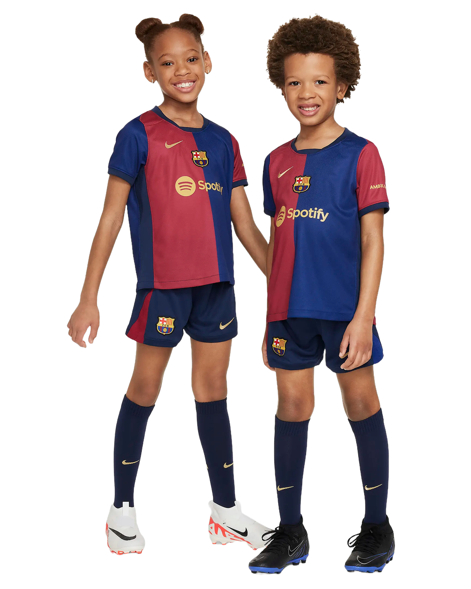 Barcelona 24/25 Kid's Home Shirt and Shorts