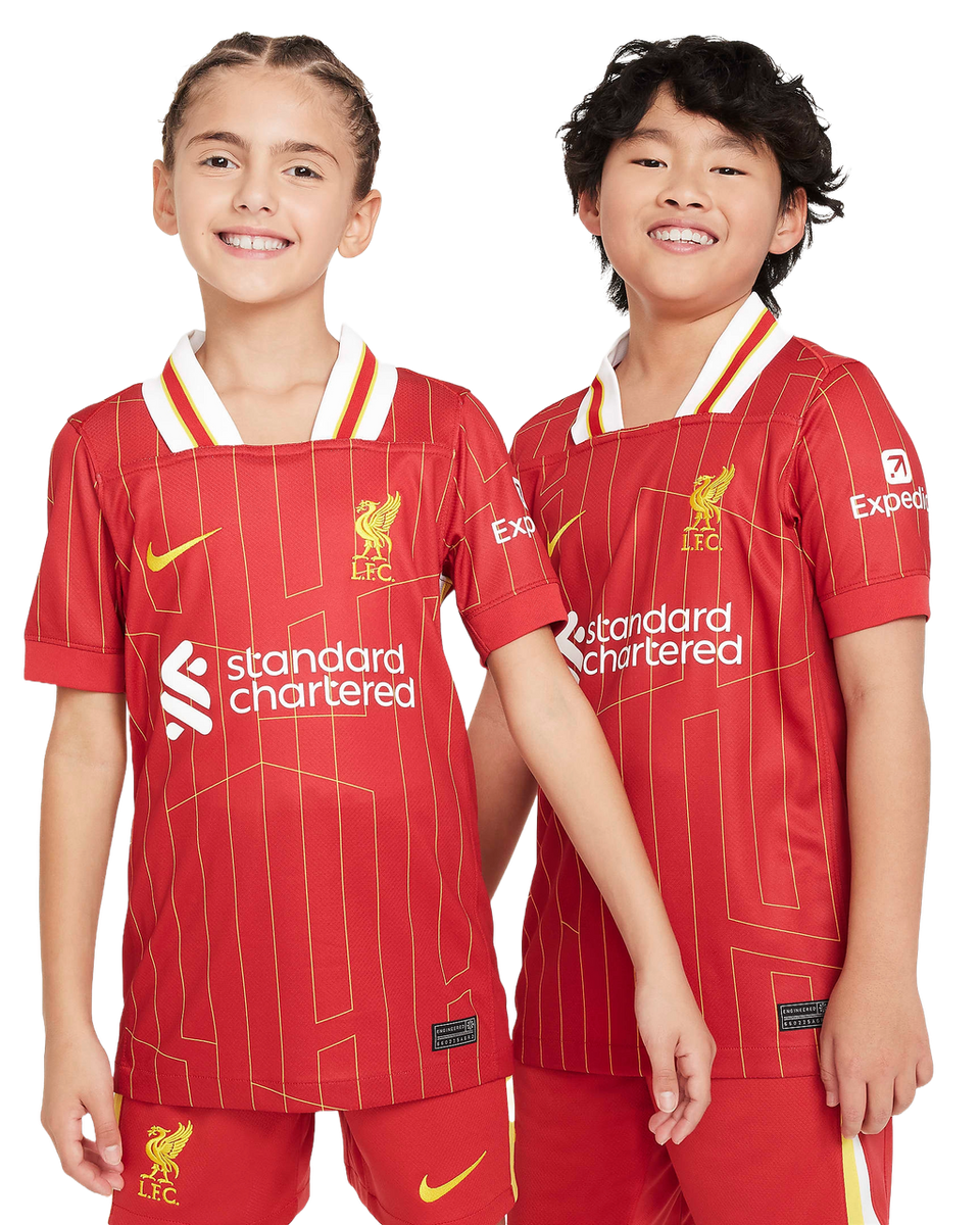 M.SALAH #11 Liverpool 24/25 Kid's Home Shirt and Shorts - PL Font