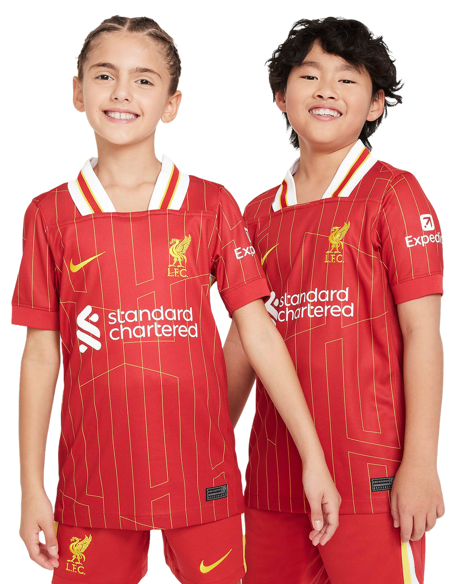 M.SALAH #11 Liverpool 24/25 Kid's Home Shirt and Shorts - LFC Font