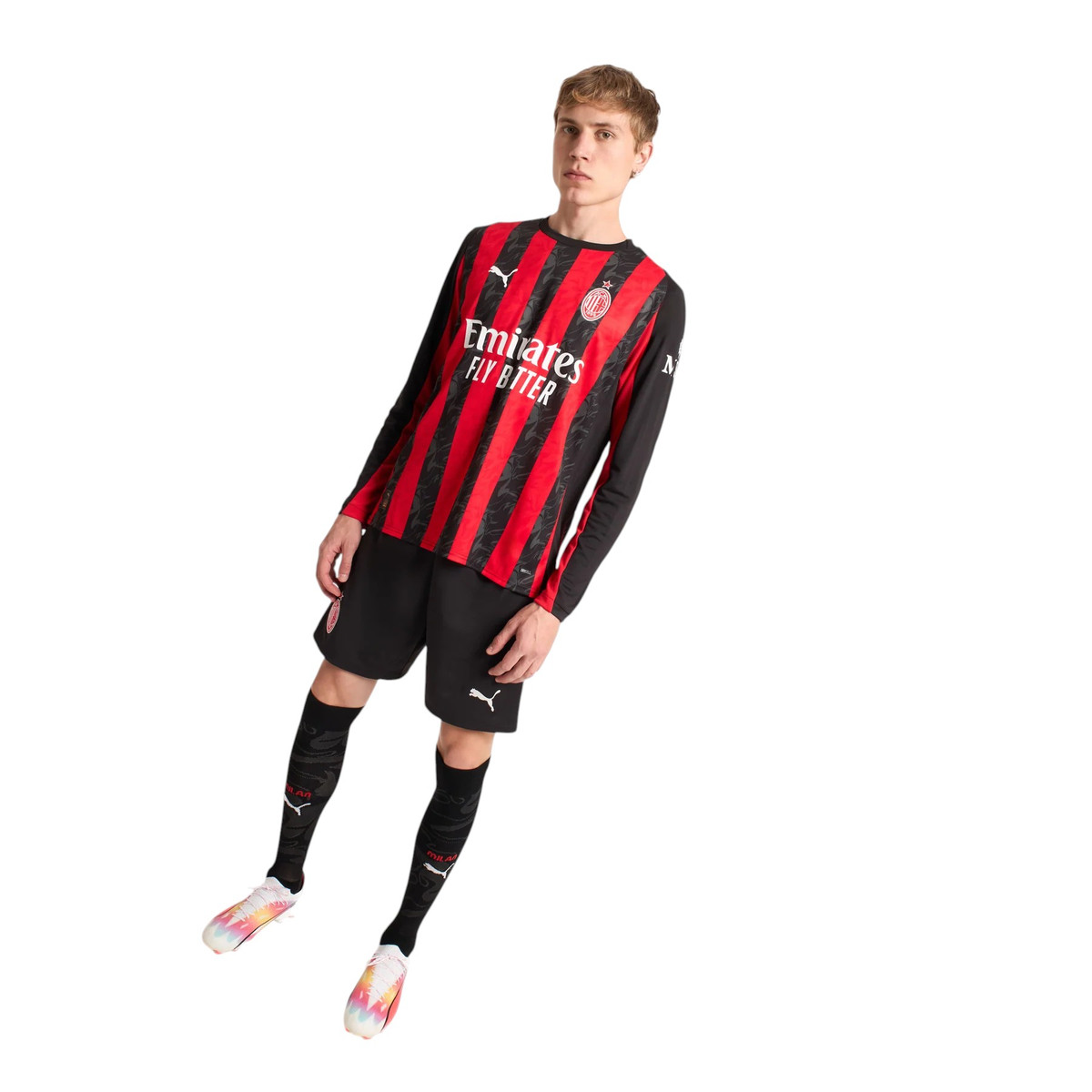 AC Milan 25/26 Men's Home Long Sleeve Shirt