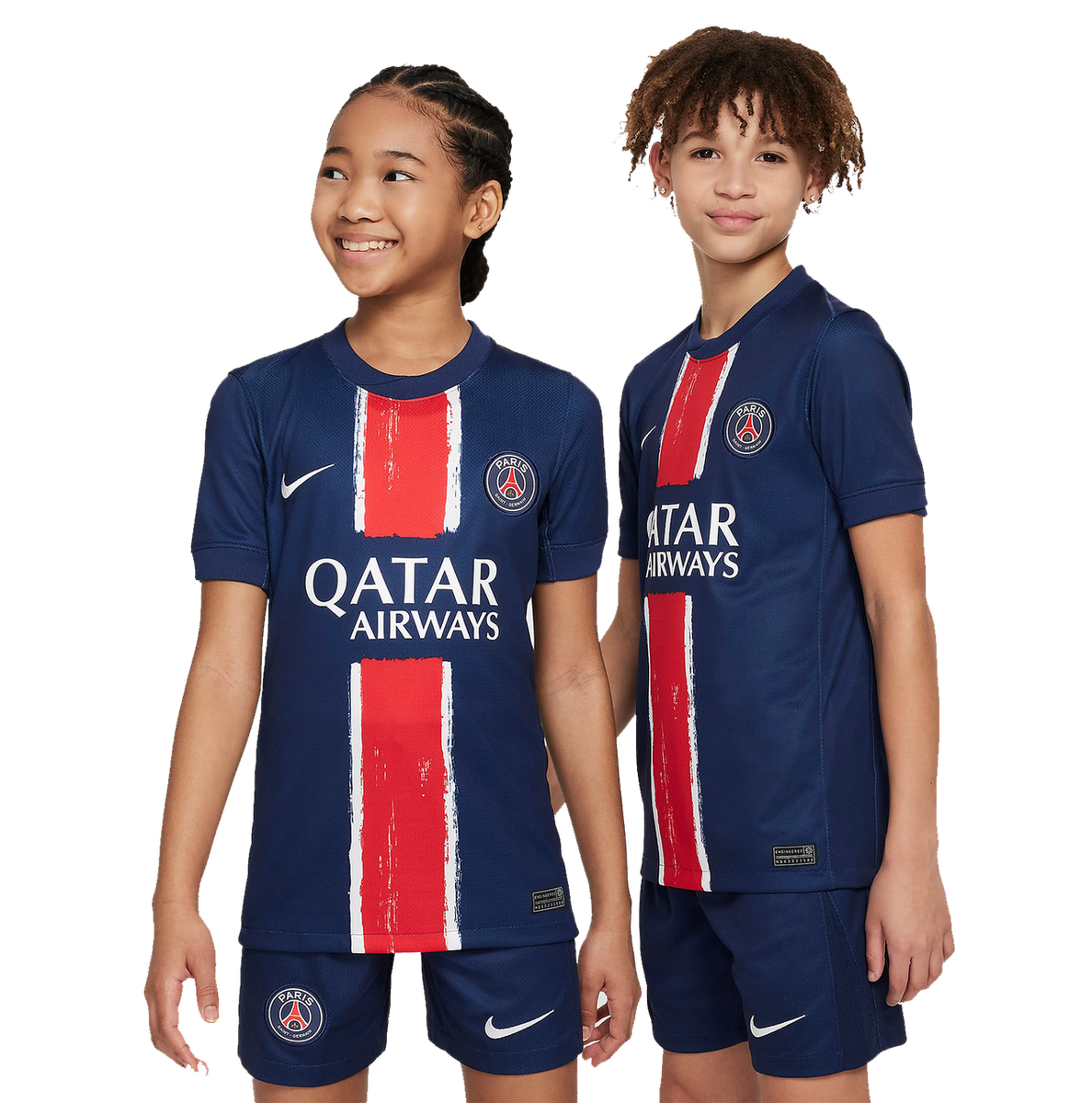 CHAMPIONS OF EUROPE #25 Paris Saint-Germain 24/25 Kid's Home Shirt and Shorts