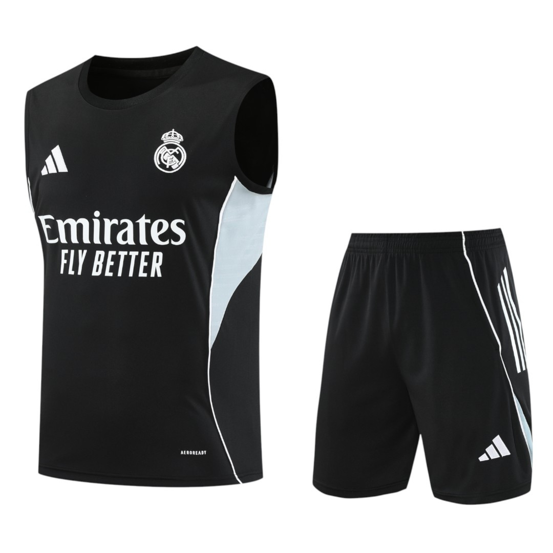 Real Madrid 25/26 Men's Black Training Tank Top