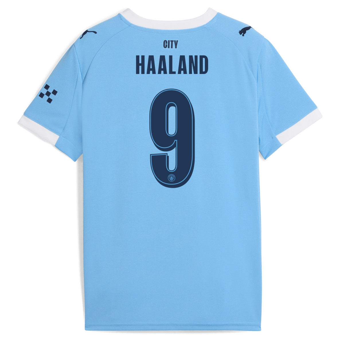 HAALAND #9 Manchester City 25/26 Stadium Men's Home Shirt - Man City Font