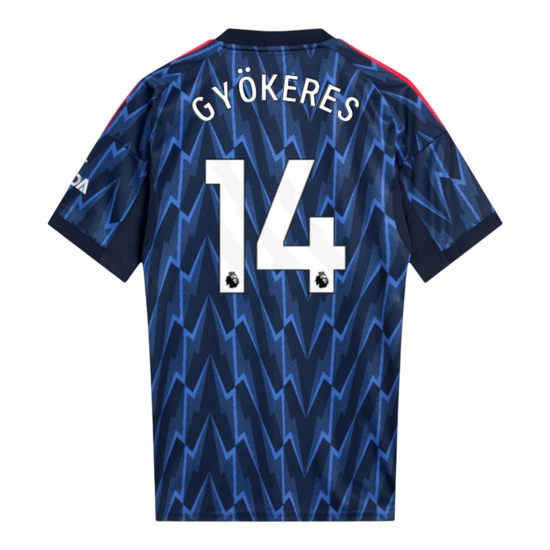 GYÖKERES #14 Arsenal 25/26 Stadium Men's Away Shirt - PL Font