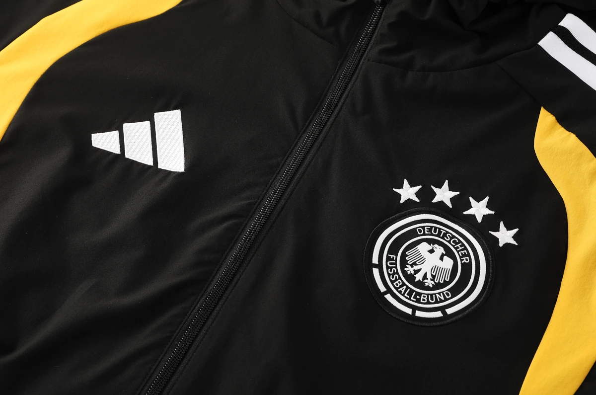 Germany 2026 Men's Black Long Zip Windbreaker
