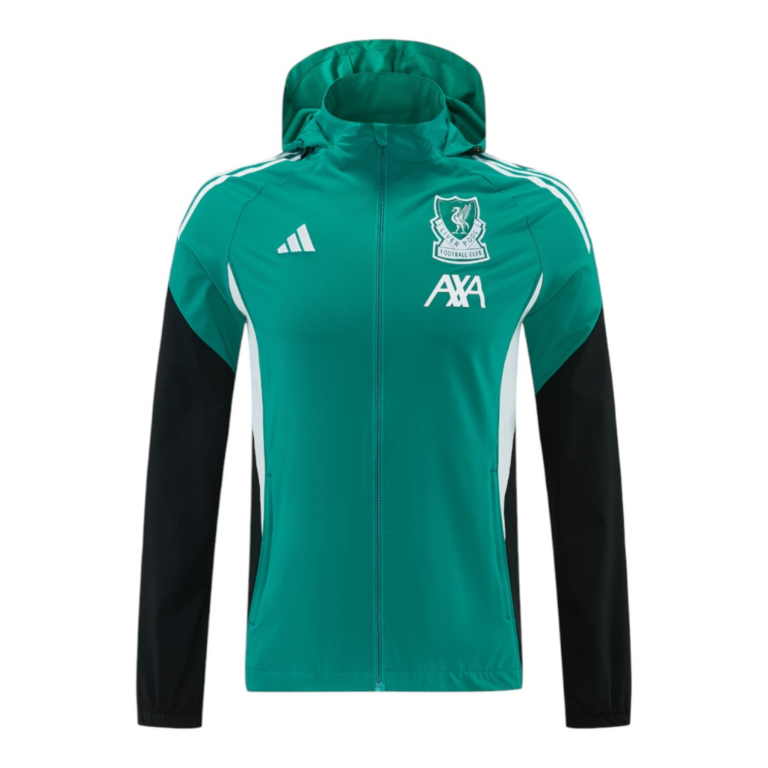 Liverpool 25/26 Men's Green Long Zip Windbreaker