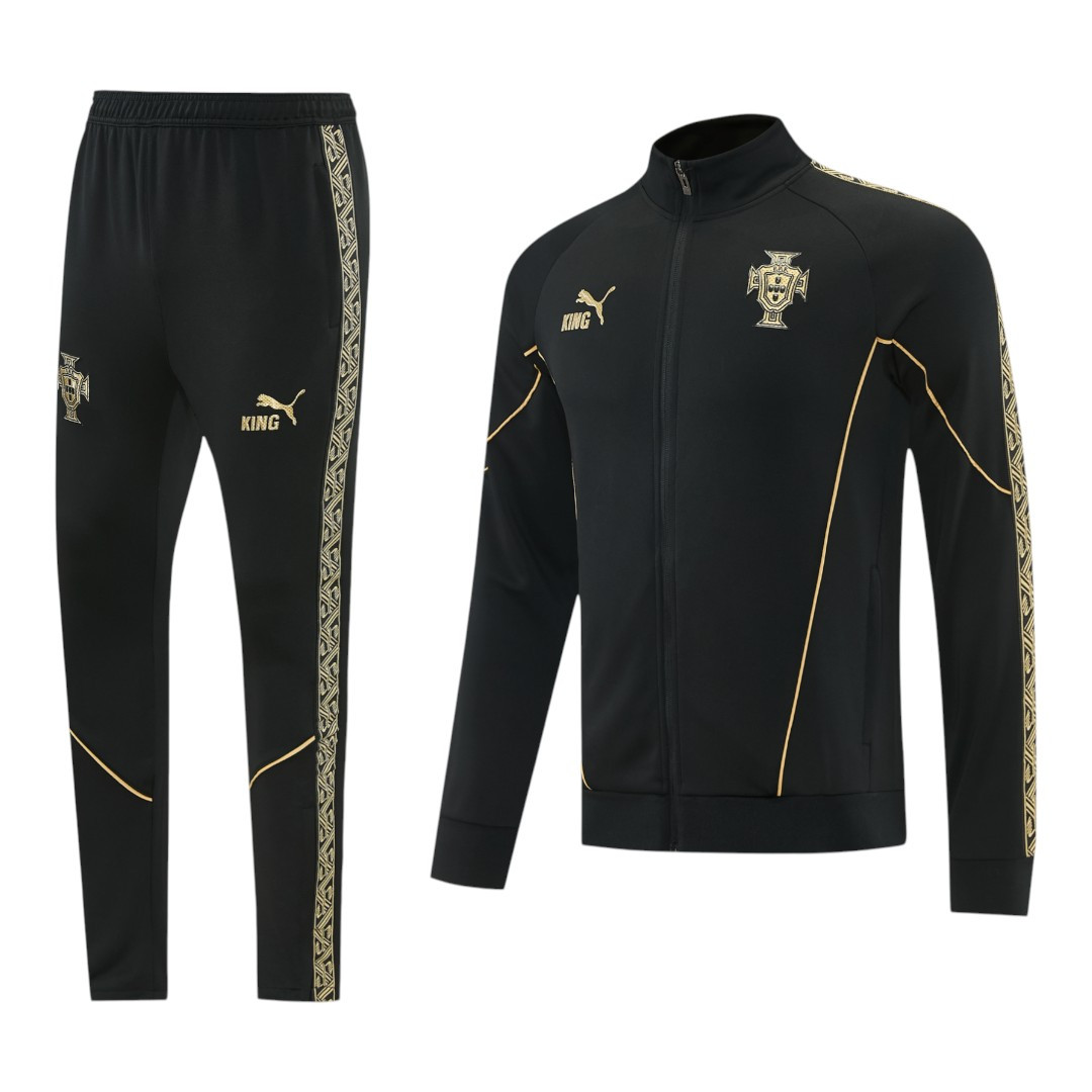 Portugal 2026 Men's Black Long Zip Jacket