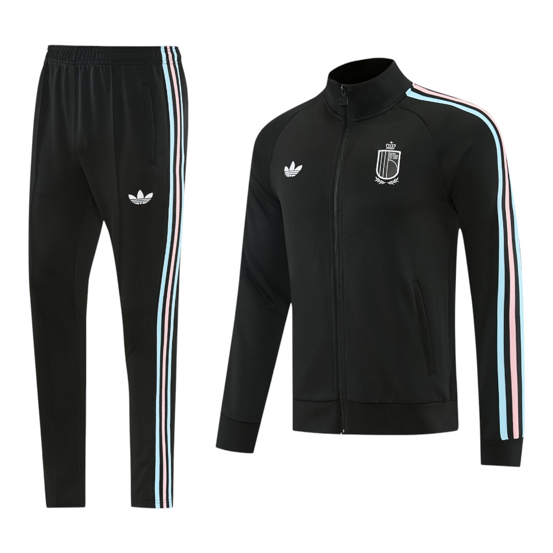 Belgium 2026 Men's Black Long Zip Jacket