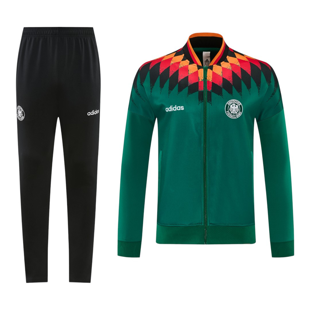 Germany 2026 Men's Remake Green Long Zip Jacket