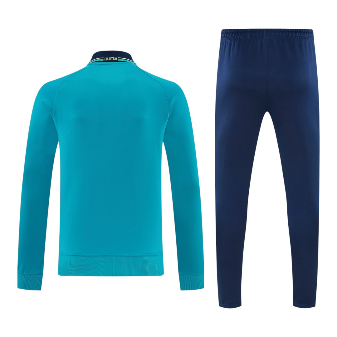 Colombia 2026 Men's Turquoise Long Zip Tracksuit