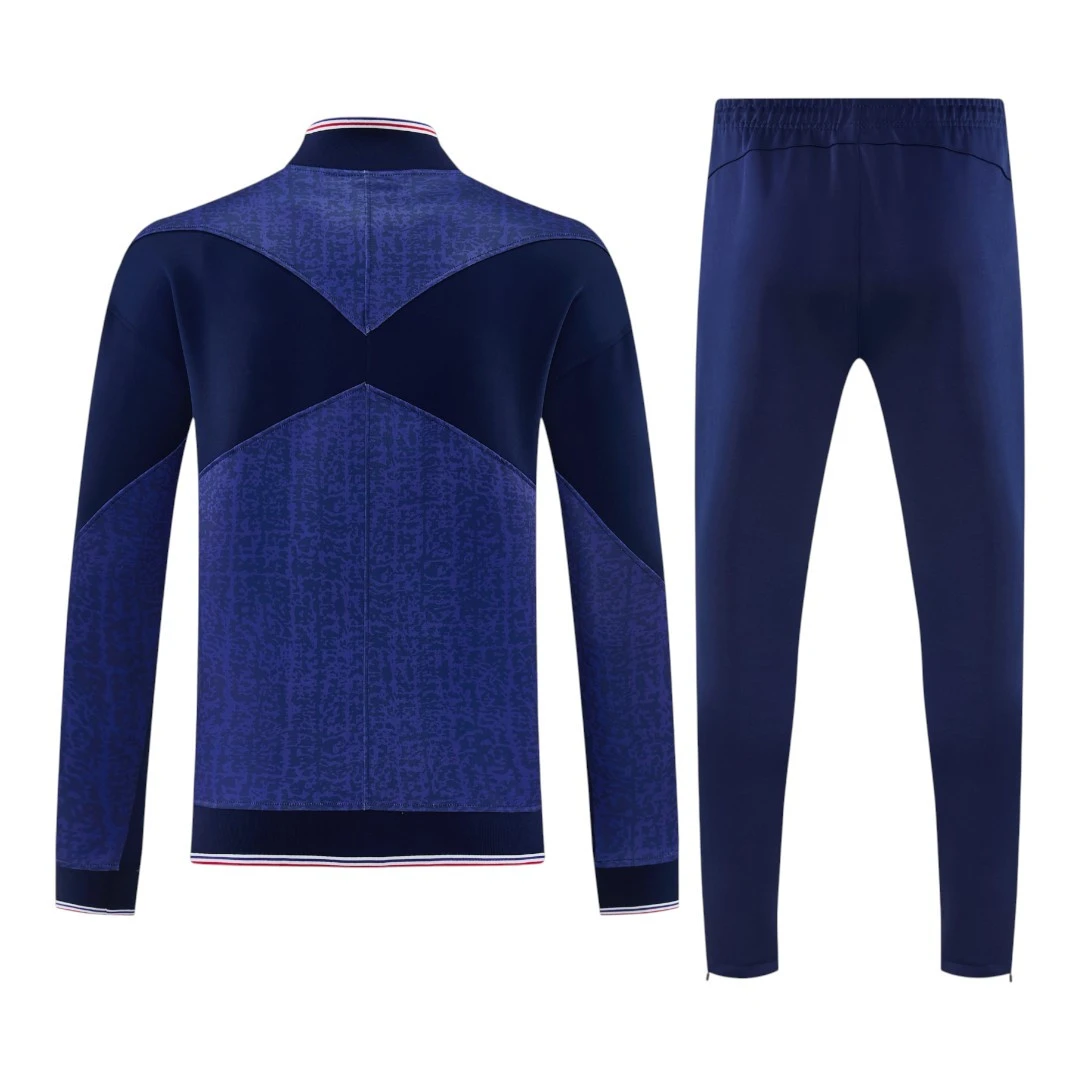 France 2026 Men's Textured Navy Long Zip Tracksuit