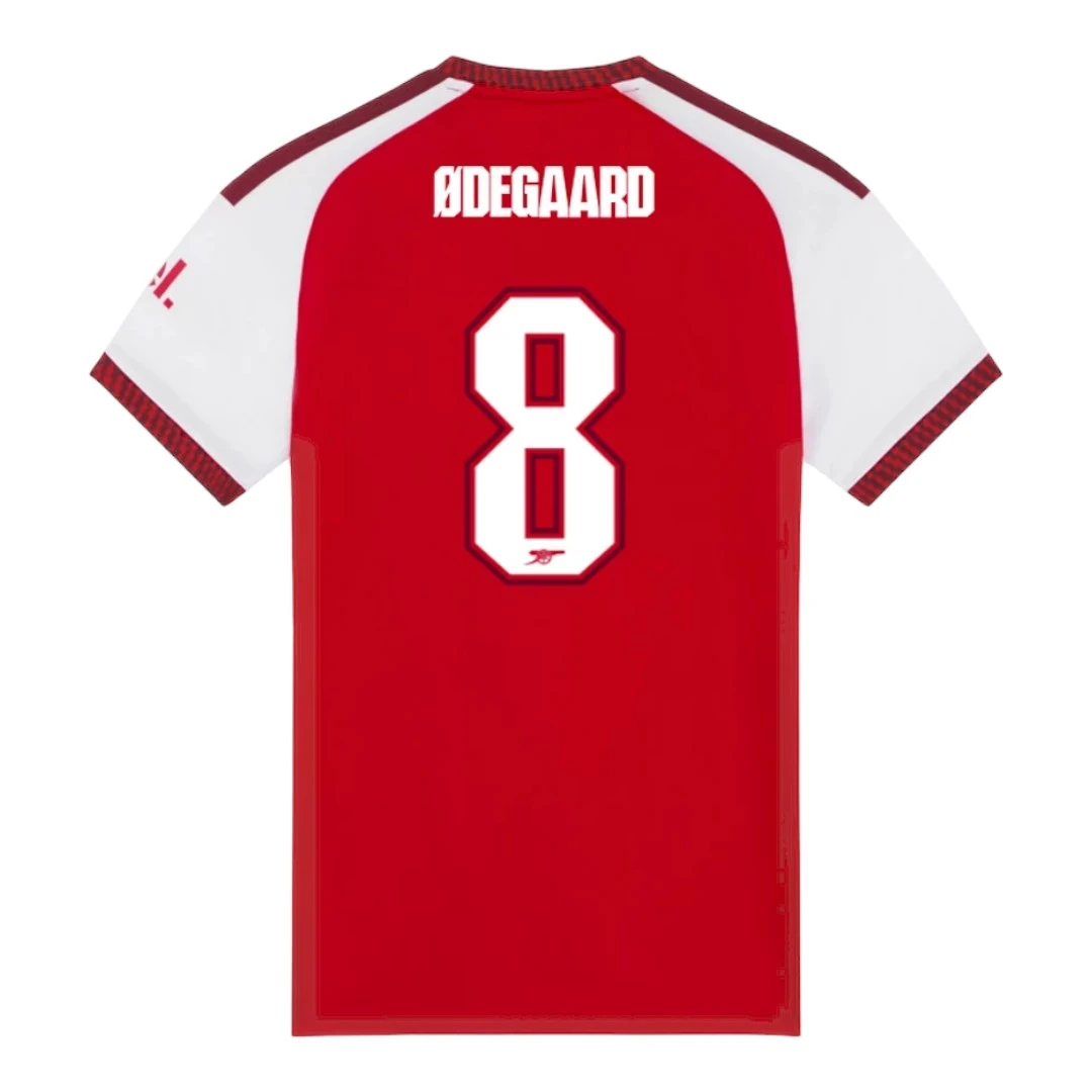 ØDEGAARD #8 Arsenal 26/27 Women's Home Shirt - Club Font