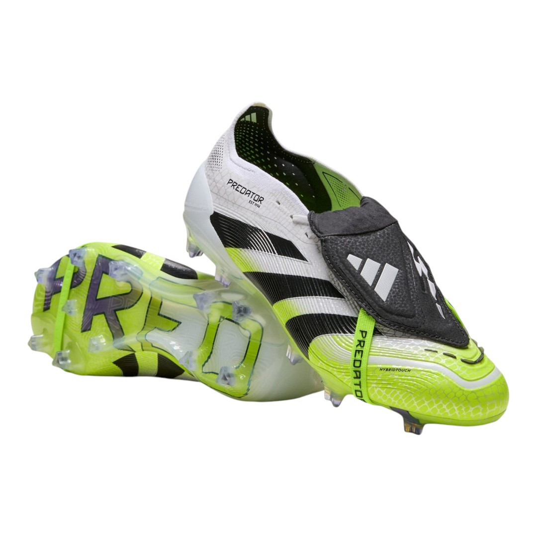 Predator Elite FG Fold-Over Tongue - White/Black/Yellow